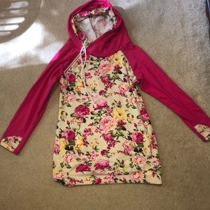 Double hood sweatshirt